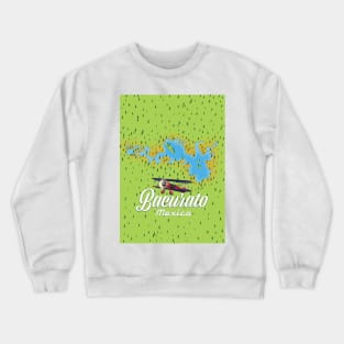 Bacurato mexico lake map Crewneck Sweatshirt